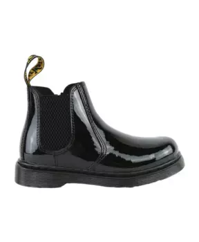 Кожаные ботинки челси с застежкой липучкой Dr. Martens, черный