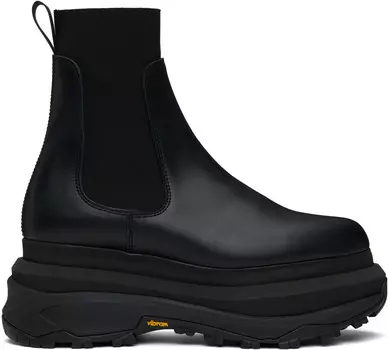 Кожаные ботинки челси sacai, черный