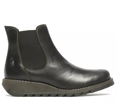 Кожаные ботинки челси salv на танкетке Fly London, черный