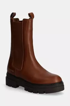 Кожаные ботинки челси Tommy Hilfiger MONOCHROMATIC CHELSEA BOOT, коричневый