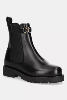 Кожаные ботинки челси Twinset, черный