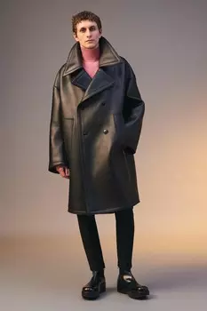 Кожаные ботинки челси ZARA, черный