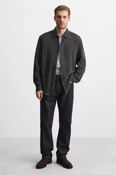 Кожаные ботинки челси ZARA, коричневый