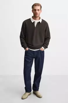 Кожаные ботинки челси ZARA, песочно-коричневый