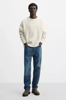 Кожаные ботинки челси ZARA, серо-коричневый