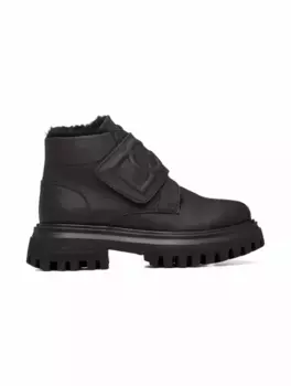 Кожаные ботинки DG Dolce&Gabbana, черный