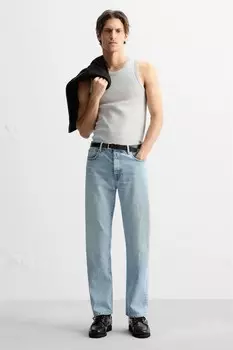 Кожаные ботинки для палубки ZARA, черный