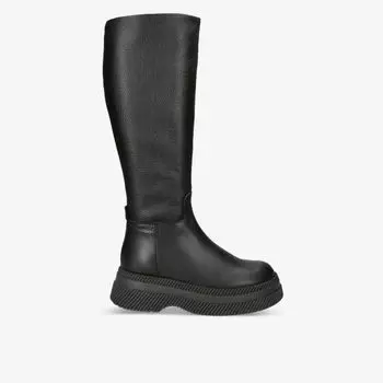 Кожаные ботинки до колена Gylana на рифленной подошве Steve Madden, черный