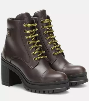 Кожаные ботинки до щиколотки Prada, Bruciato