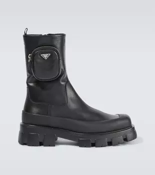 Кожаные ботинки до щиколотки Prada, F0002 - Nero