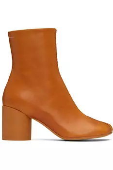 Кожаные ботинки до щиколотки Stitch-Out Mm6 Maison Margiela, коричневый