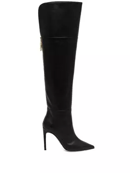 Кожаные ботинки Elisabetta Franchi 100 мм, черный