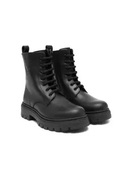 Кожаные ботинки Emporio Armani Kids, черный