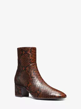 Кожаные ботинки Gloria Python с тиснением Michael Kors