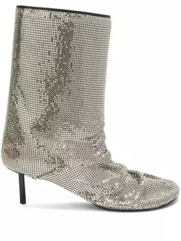 Кожаные ботинки Jil Sander, серый