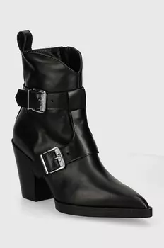 Кожаные ботинки ковбойские KOWBOY Karl Lagerfeld, черный