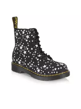 Кожаные ботинки Little Kid's & Kid's 1460 со звездами и принтом Dr. Martens