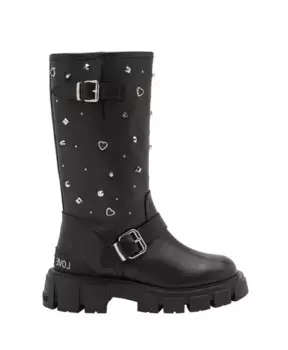 Кожаные ботинки Love Moschino, черный