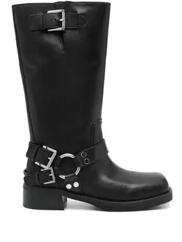 Кожаные ботинки Майкла Корса Michael Kors, черный