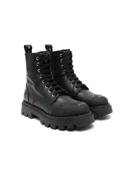 Кожаные ботинки Marni Kids, черный