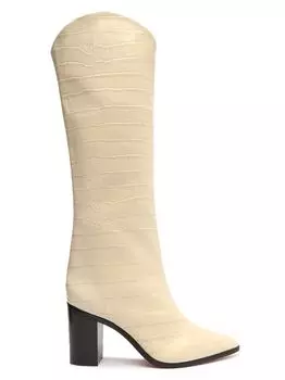 Кожаные ботинки Maryana с тиснением под крокодила Schutz, белый