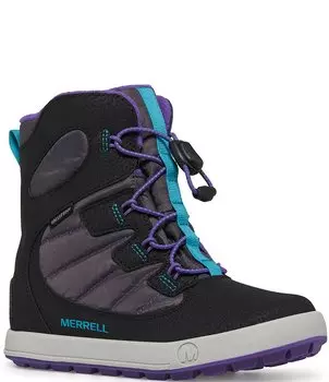 Кожаные ботинки Merrell Girls' Snow Bank 4 (подростковые), черный