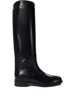 Кожаные ботинки на молнии Maretto, черный