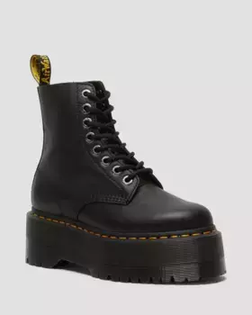 Кожаные ботинки на платформе Dr. Martens 1460 Max, цвет Black — Pisa