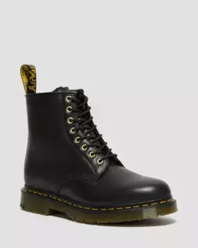 Кожаные ботинки на шнуровке Dr. Martens 1460 DM's Wintergrip, цвет Black — Blizzard Wp