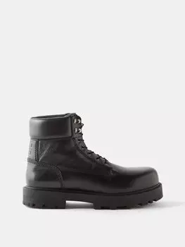 Кожаные ботинки на шнуровке Givenchy, черный