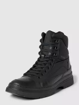 Кожаные ботинки на шнуровке модель "Элой" BOSS, черный
