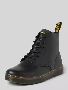 Кожаные ботинки на шнуровке с декоративной строчкой, модель «Thurston Chukka» Dr. Martens, черный