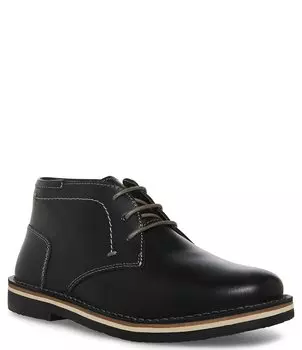 Кожаные ботинки на шнуровке Steve Madden для мальчиков Harkeen (молодежная), черный