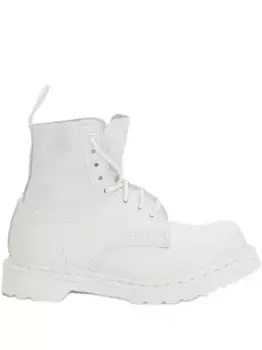 Кожаные ботинки на шнуровке X MM6 Maison Margiela Dr. Martens, белый