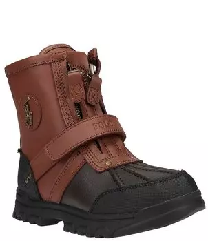 Кожаные ботинки Polo Ralph Lauren Conquest II для мальчиков (молодежь), коричневый
