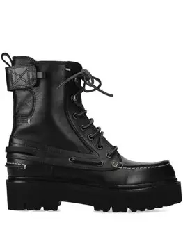 Кожаные ботинки Premiata на шнуровке, черный