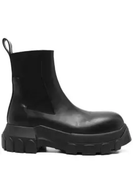 Кожаные ботинки Rick Owens, черный