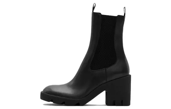 Кожаные ботинки с эластичными вставками Burberry