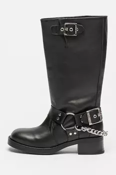 Кожаные ботинки с цепочкой Steve Madden, черный