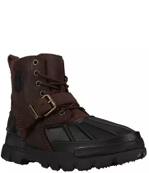 Кожаные ботинки с пряжками Polo Ralph Lauren для мальчиков (Молодежь), коричневый