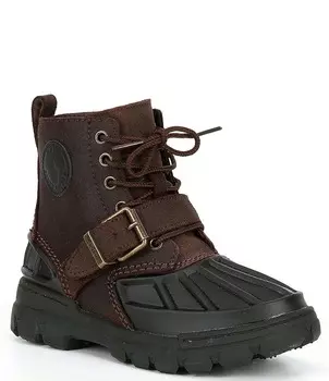 Кожаные ботинки с пряжками Polo Ralph Lauren для мальчиков (Молодежь), коричневый