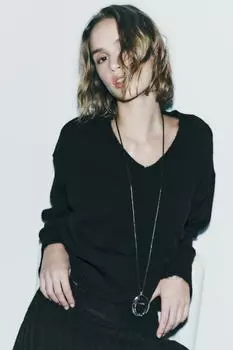Кожаные ботинки с пряжками ZARA, черный