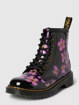 Кожаные ботинки с рисунком по всей поверхности Dr. Martens, черный