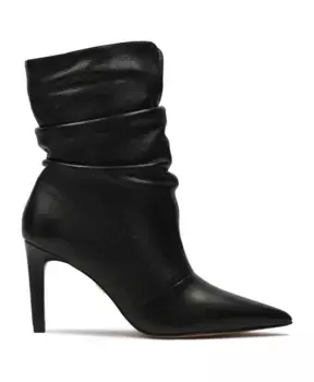 Кожаные ботинки с рюшами на верху Kazar, черный