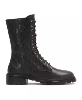 Кожаные ботинки с тиснением Kazar, черный