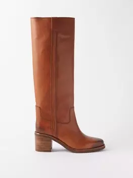 Кожаные ботинки seenia до колена Isabel Marant, коричневый