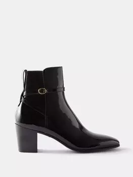 Кожаные ботинки terry jodhpur Saint Laurent, черный