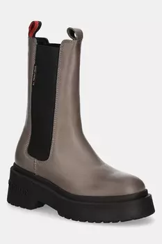 Кожаные ботинки TJW CHUNKY CHELSEA Tommy Jeans, коричневый