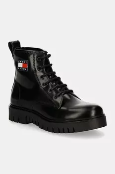 Кожаные ботинки TJW LACE UP BOOT Tommy Jeans, черный