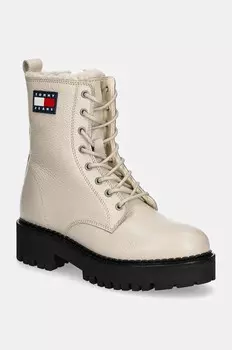 Кожаные ботинки TJW URBAN BOOT TUMBLED LTR WL Tommy Jeans, бежевый